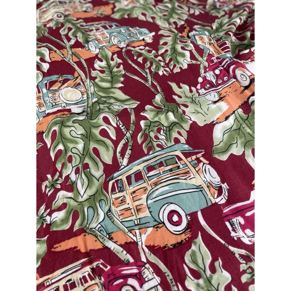 VTG Tropical Men's XXL Hawaiian Shirt Vintage Wagon Cars Surf Style Coconut USA - Picture 12 of 13
